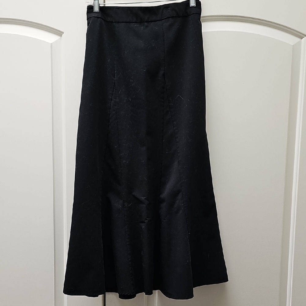 Studio 1940 Black Maxi A-Line Skirt Size 14